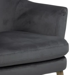 Fotel Chisa VIC Dark Grey tapicerowany