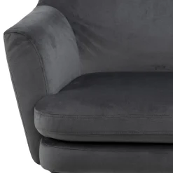 Fotel Chisa VIC Dark Grey tapicerowany