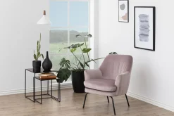 Fotel Chisa VIC Dark Grey tapicerowany