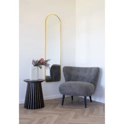 Fotel Covelo boucle brązowy/ czarny