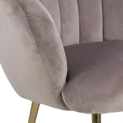 Fotel Daniella Dusty Rose złote nogi