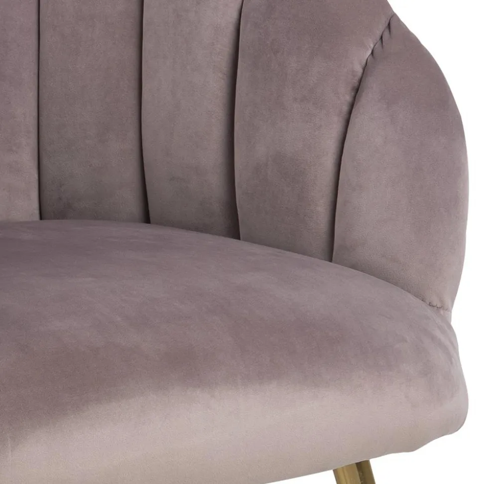 Fotel Daniella Dusty Rose złote nogi