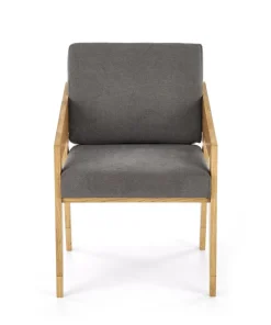 Fotel Davero szary/ dąb naturalny