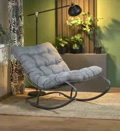 Fotel Dazira szary na płozach