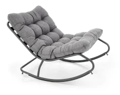 Fotel Dazira szary na płozach