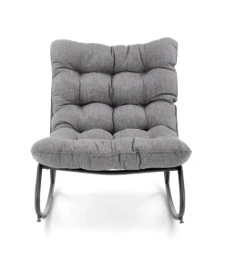 Fotel Dazira szary na płozach