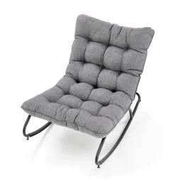 Fotel Dazira szary na płozach