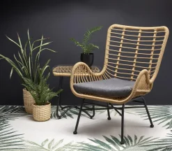 Fotel Edjora naturalny sztuczny rattan