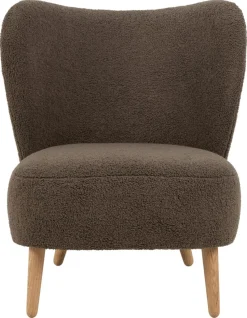 Fotel Elmont brązowy/ naturalny