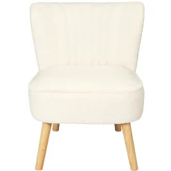 Fotel Erika biały boucle