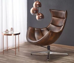 Fotel Falvio brązowy ciemny