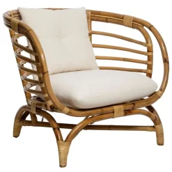 Fotel Farah rattan biały