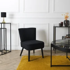Fotel Giulia czarny sztruks