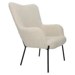 Fotel Glasgow biały glamour