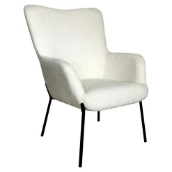 Fotel Glasgow boucle białe