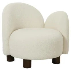 Fotel Honololu lewy boucle biały