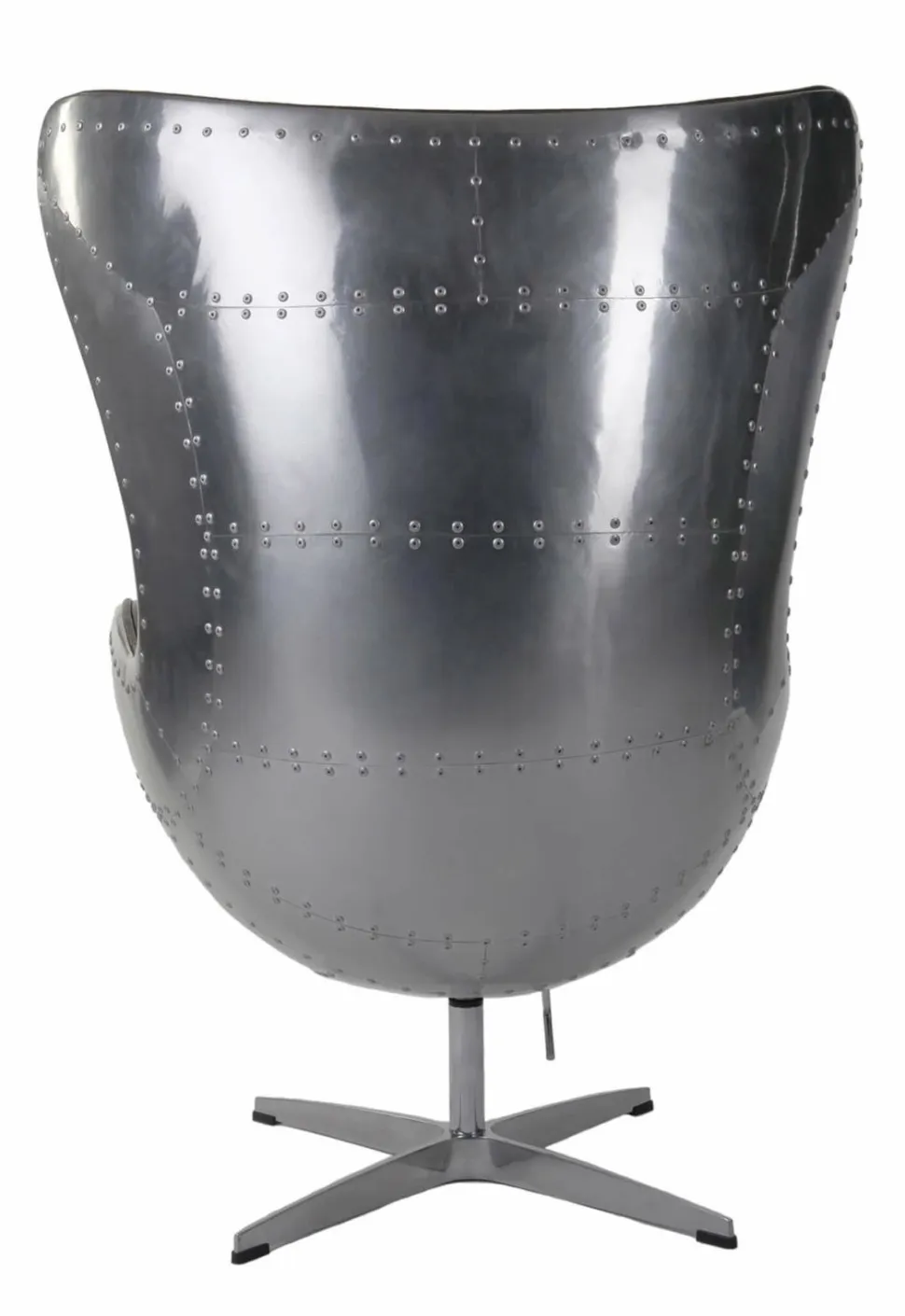 Fotel Jajo aluminium brąz PU