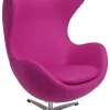Fotel Jajo amarantowy kaszmir 39 Premium