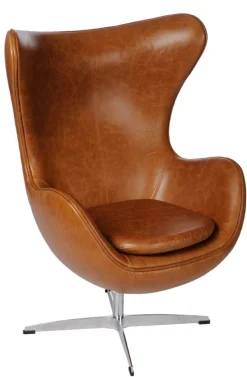 Fotel Jajo brązowy jasny vintage