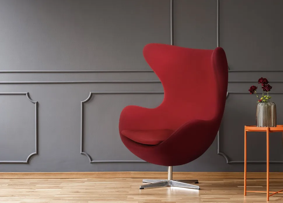 Fotel Jajo czerwony kaszmir 24 Premium