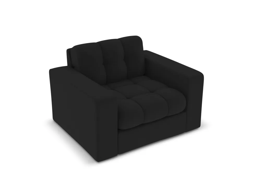 Fotel Justin Black Structured Fabric