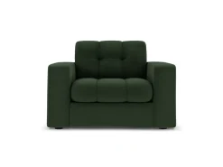 Fotel Justin Dark Green Structured  Fabric