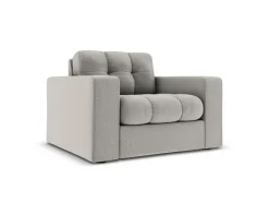 Fotel Justin Light Grey Structured Fabric
