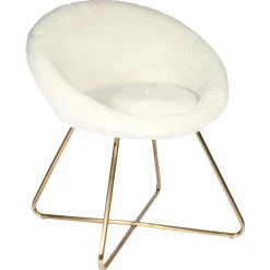 Fotel Karl Velvet Furry beżowy