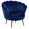 Fotel Korab VIC niebieski/nogi czarne