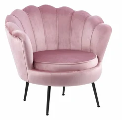 Fotel Korab VIC różowy/nogi czarne