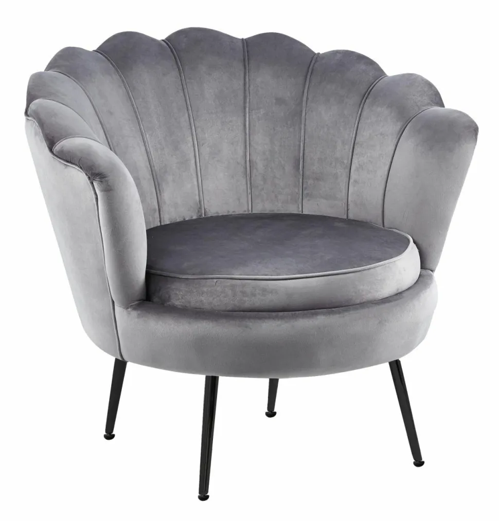 Fotel Korab VIC szary/nogi czarne