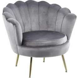 Fotel Korab VIC szary/nogi złote