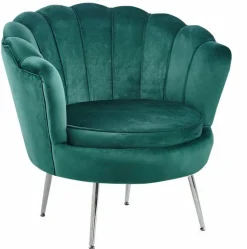 Fotel Korab VIC zielony/nogi srebrne