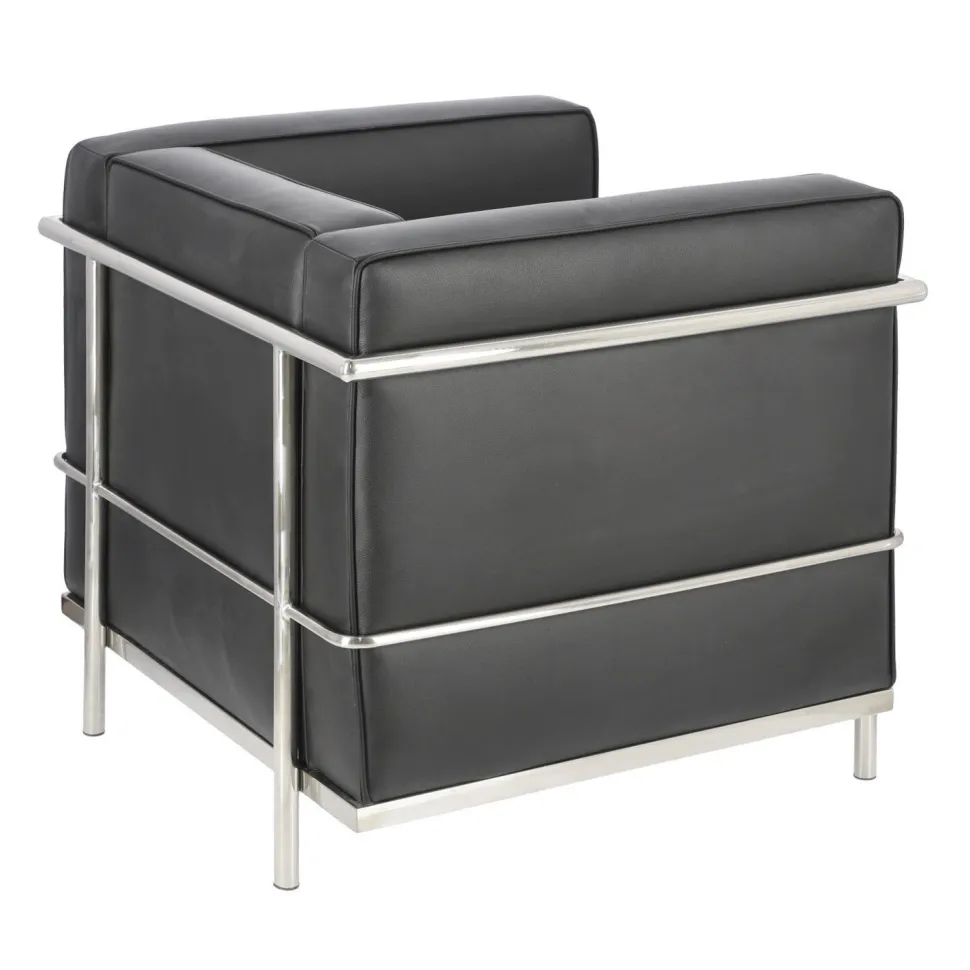 Fotel Kubik czarna skóra TP