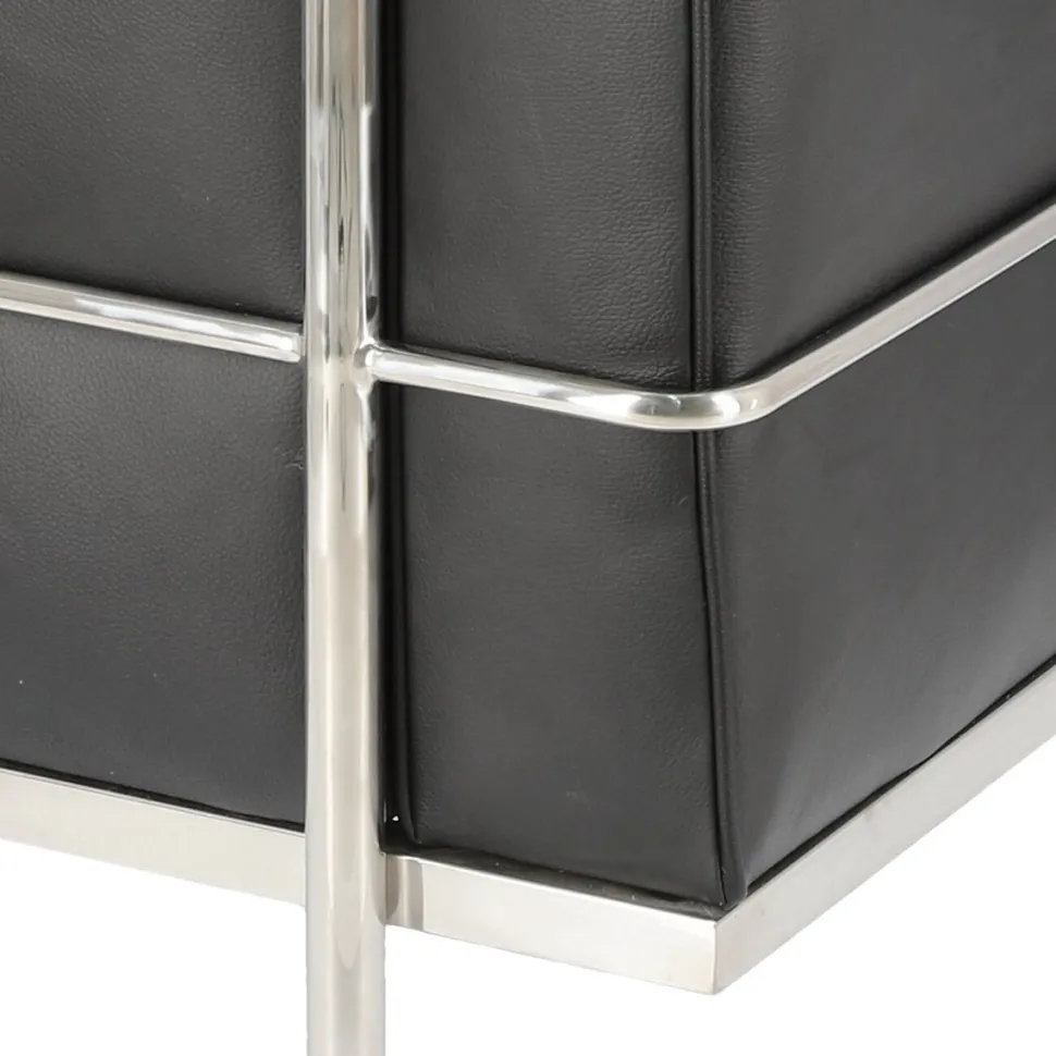 Fotel Kubik czarna skóra TP