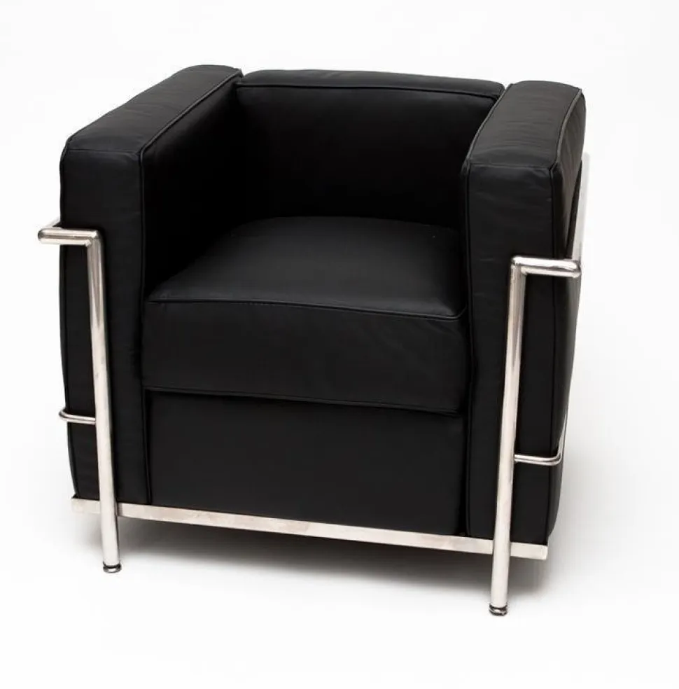 Fotel Kubik czarna skóra TP