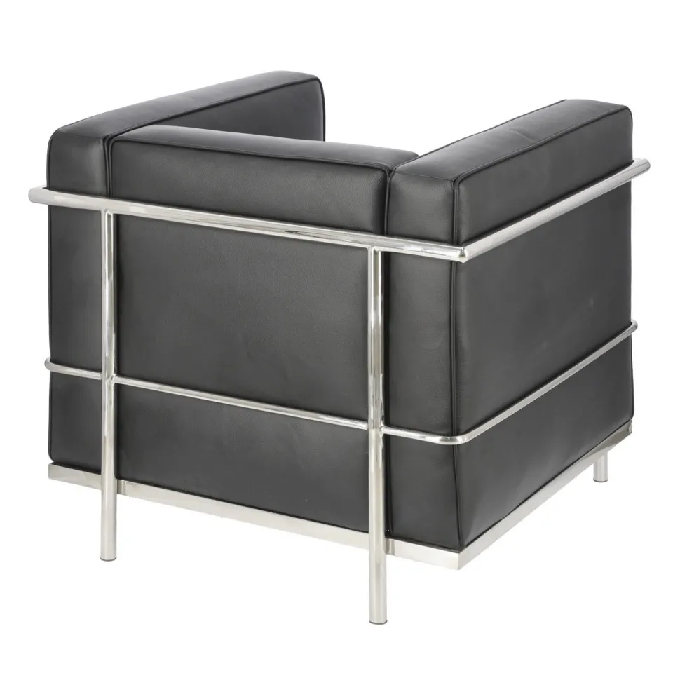 Fotel Kubik czarna skóra TP