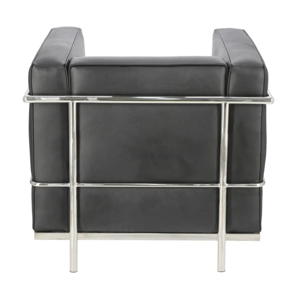 Fotel Kubik czarna skóra TP