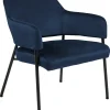 Fotel Lima granatowy tapicerowany