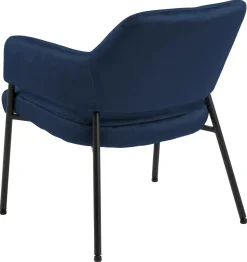 Fotel Lima granatowy tapicerowany