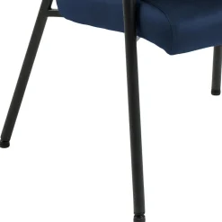Fotel Lima granatowy tapicerowany