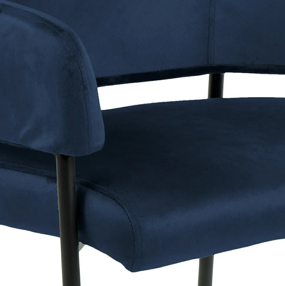 Fotel Lima granatowy tapicerowany