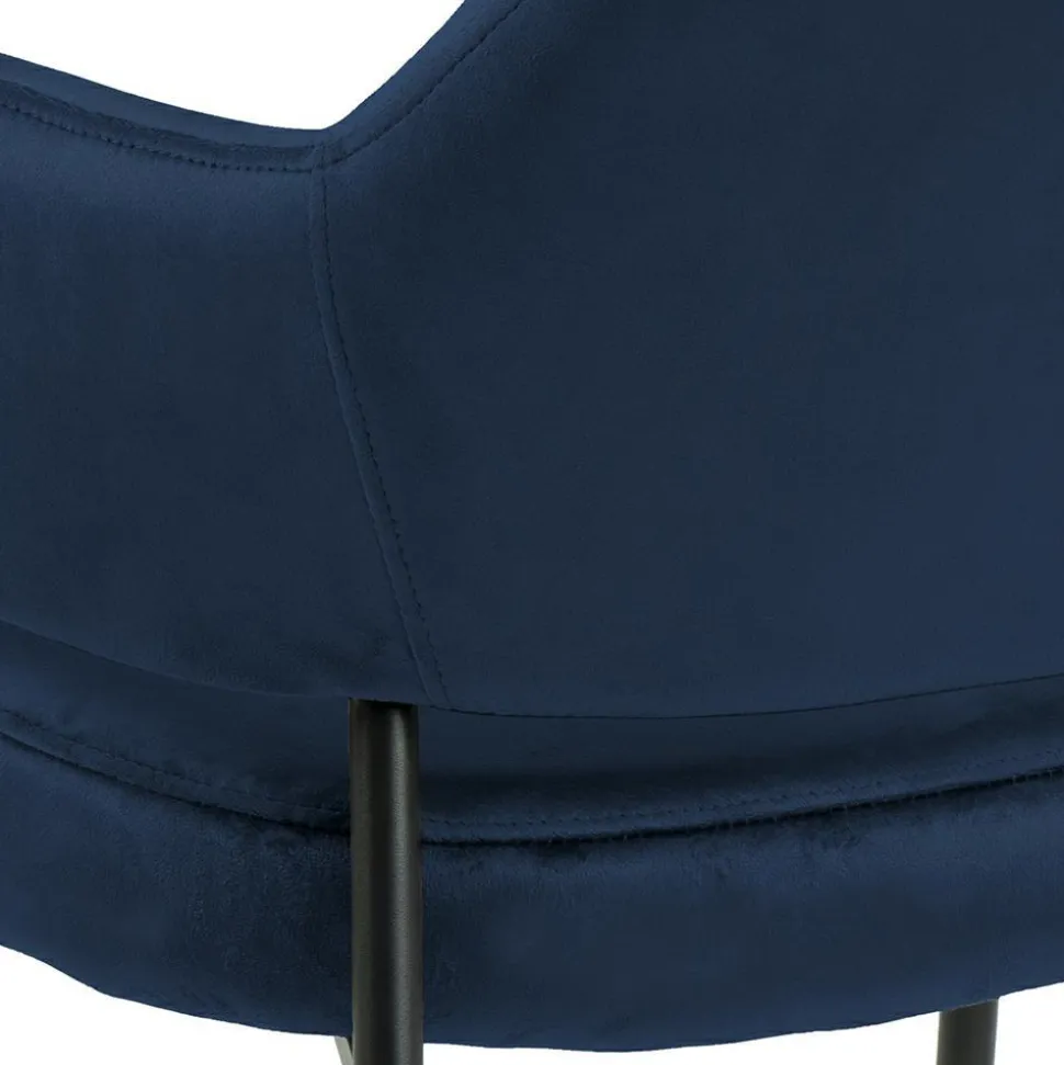 Fotel Lima granatowy tapicerowany