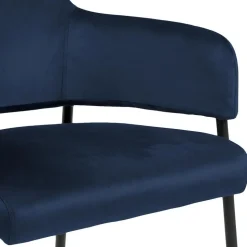 Fotel Lima granatowy tapicerowany