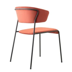 Fotel Lisa velvet pomarańczowy/antracyto