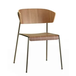 Fotel Lisa wood antracytowy/orzech