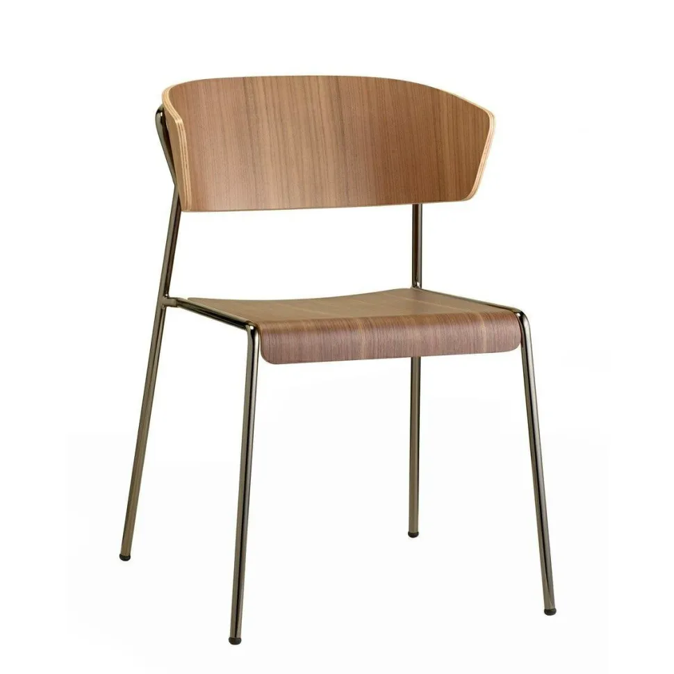 Fotel Lisa wood antracytowy/orzech