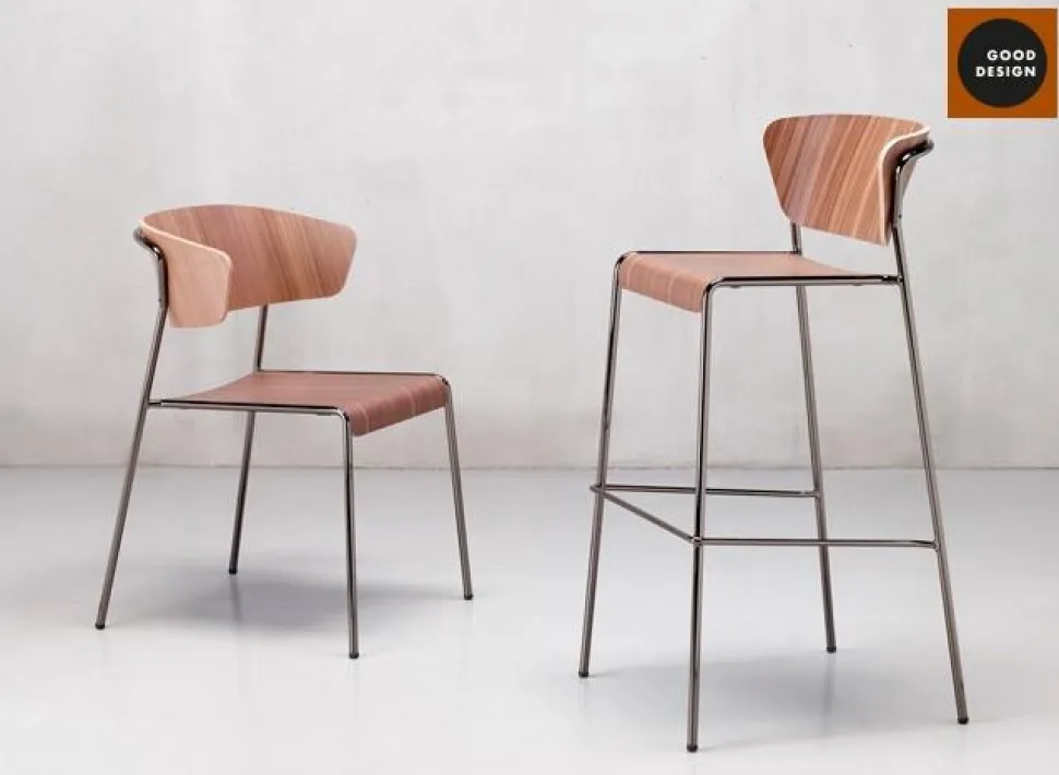 Fotel Lisa wood antracytowy/orzech