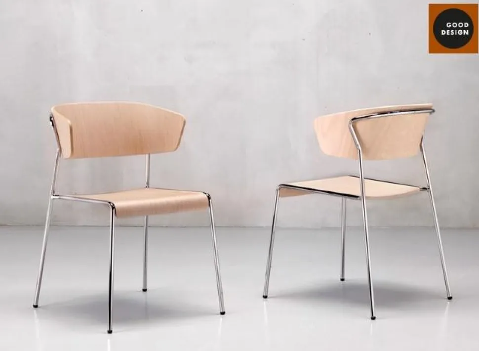 Fotel Lisa wood antracytowy/orzech