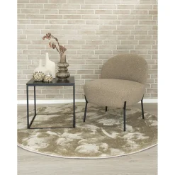 Fotel Merida baranek brązowoszary/  czarne nogi